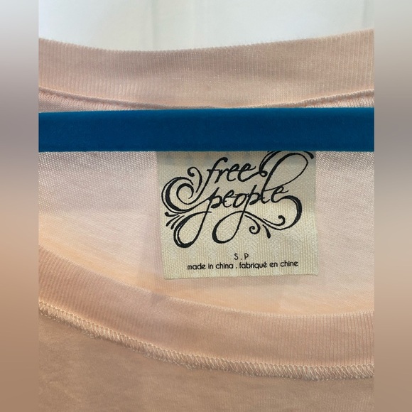 Free People Still Got It Mesh Bell Sleeve Top pink - Picture 5 of 7